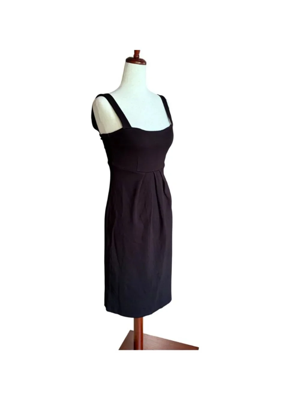 Isabella Oliver Maternity Black Midi Square Neck Stretch Tank Dress NWT Size 0 - Picture 2 of 10